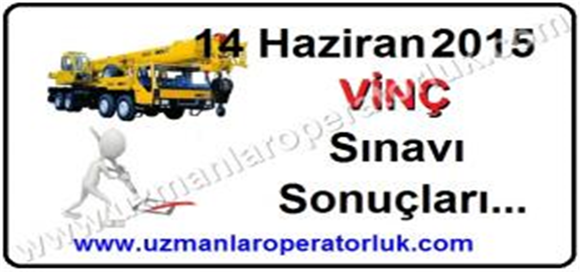 14 Haziran 2015 Beko Loder, Loder, Ekskavatör Operatörlük Belgesi Sınav Sonuçları