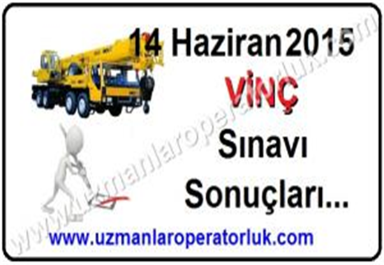 14 Haziran 2015 Beko Loder, Loder, Ekskavatör Operatörlük Belgesi Sınav Sonuçları